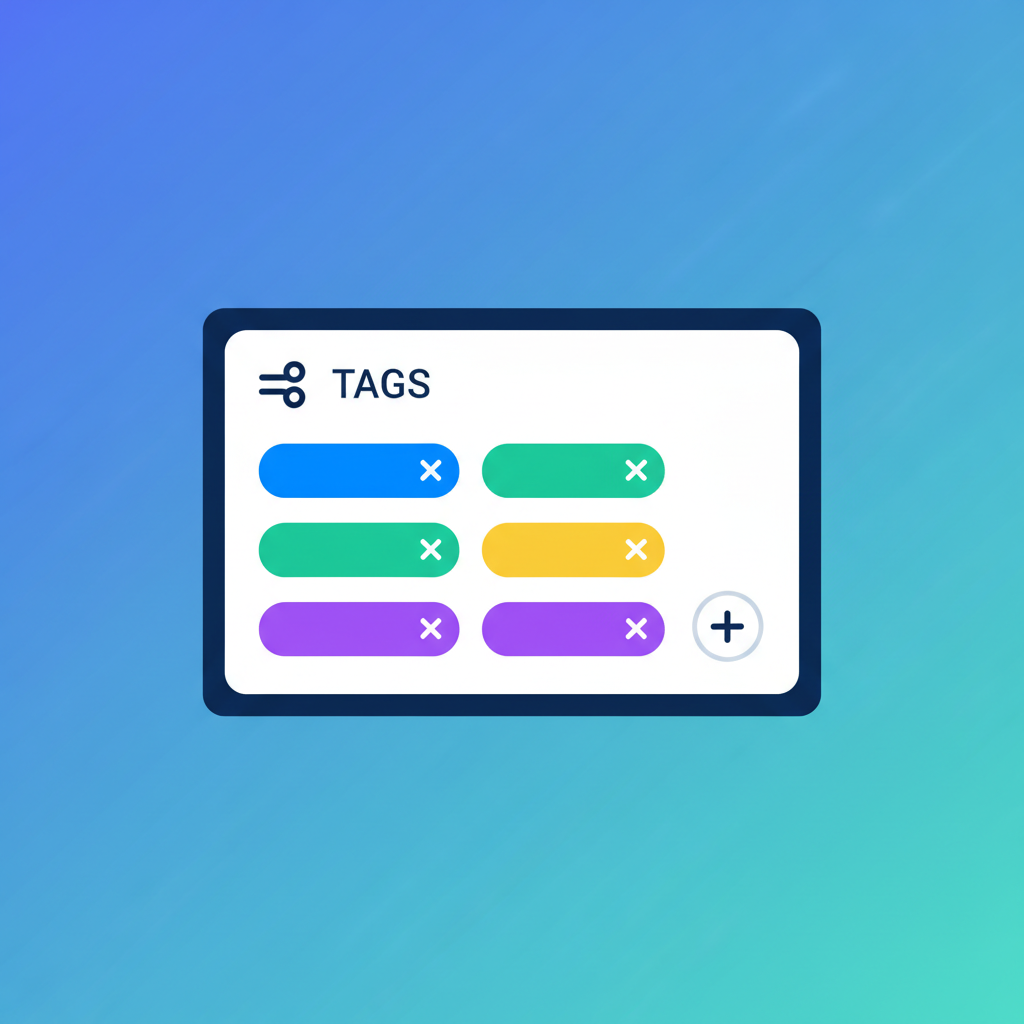 Captura de tela do Kommo mostrando a seção de tags em um card de lead, com algumas tags já aplicadas e a opção de adicionar novas.