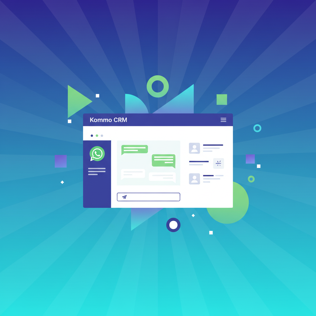 Captura de tela do painel do Kommo CRM mostrando uma conversa do WhatsApp integrada.